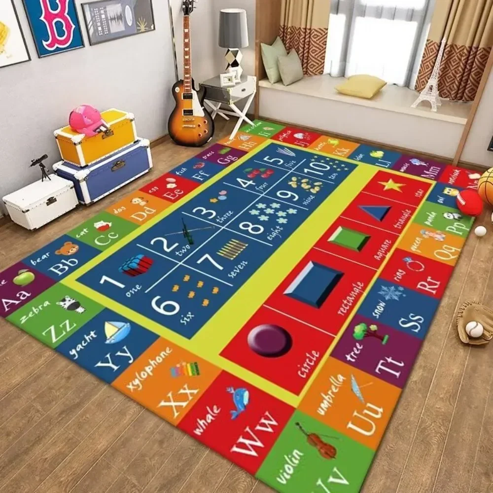 Baby Play Mat Kids Parking Lot Mat Traffic Map Game Blanket Play House Crystal Velvet Road Early Education Kindergarten Carpet