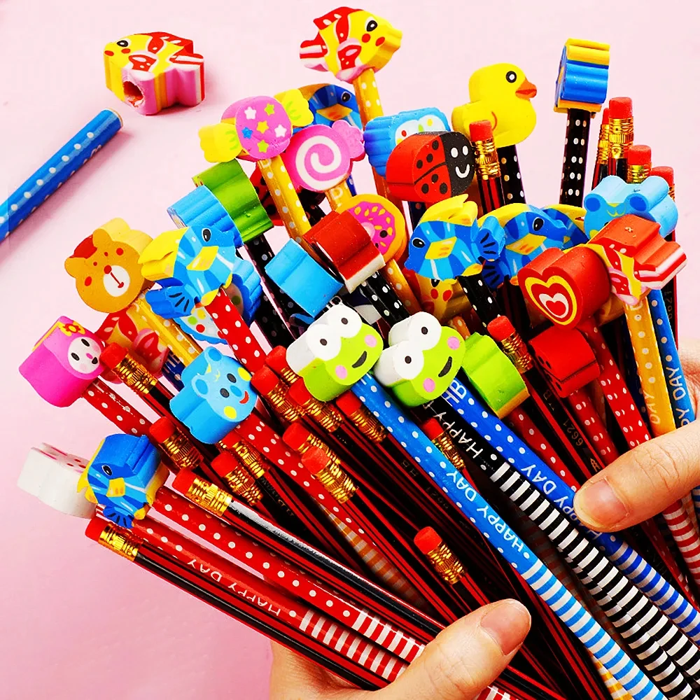 

Educational Office Supplies Cute Cartoon Pencil Gift School Award Student Gift Funny Girl Pen 20/50/100pcs