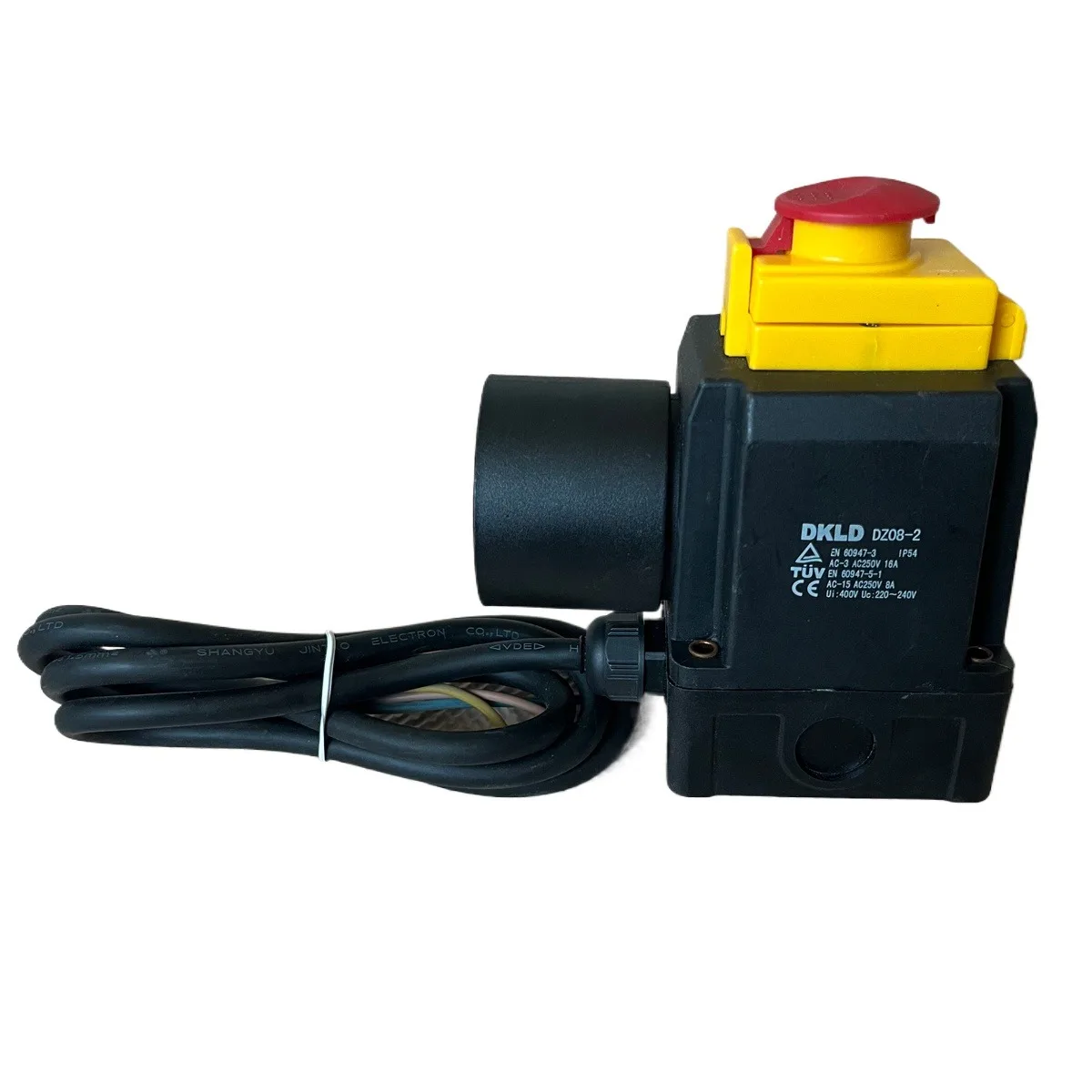 DZ08-2 250 فولت 16A آلة تقسيم الخشب الملف اللولبي مفتاح بـزر دفع لآلة قطع السجل مع المكونات الصناعية المقبس