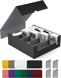 MTG Card Storage Box,Holds 2400+ Single Sleeved Cards,Includes 4card Stoppers and 24 card Dividers,Suitable for TCG Trading Card