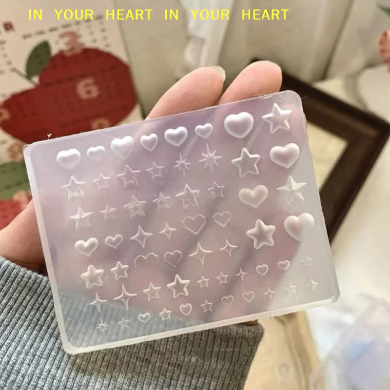 XDIY Flower Design Templates Mold For Nails Jewelry Crafts Transparent Nails Mold Tool 3D Mold Silicone Nail Art Decorations
