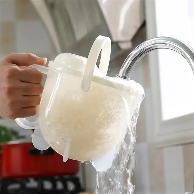 Quick Automatic Rice Washer Beans Cleaning Strainer Cereals Washing Filter Rice Sieve Colander Basket Kitchen Gadgets Tools