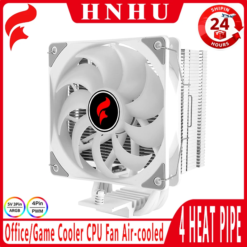 

Кулер для процессора HNHU Black Knight ARGB Fan 120 мм 4 Heat Pipe Встановіть LGA2011 x79 x99 115x 1200 1700 18xx AM4 AM5 Кулер для редактирования видео