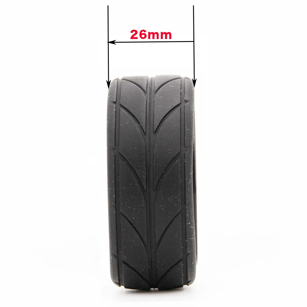 4PCS 65mm 1/10 Rubber Tire RC Racing Car Tires On Road Wheel Rim For HSP HPI RC Car Part Diameter 65mm Tires 94123-94122 CS XIS