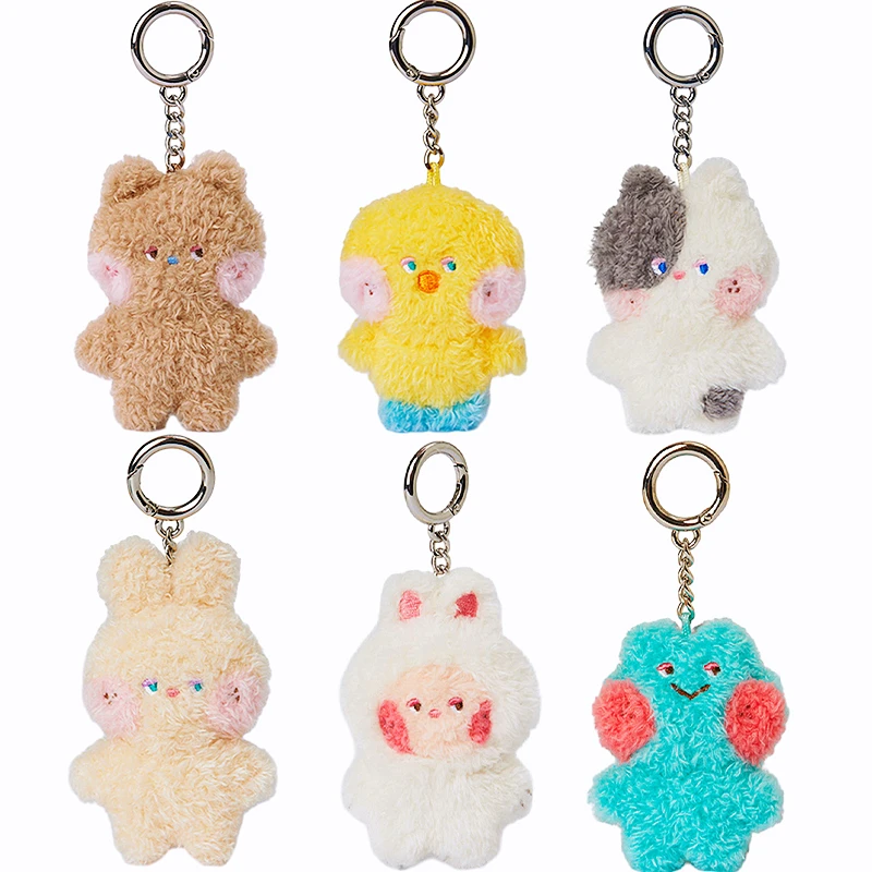 Line Friends Brown Bear Sally Cony Mininislow Plush Doll Pendant Kawaii Cartoon Children Bag Plushie Keychain Ornaments Gift Toy