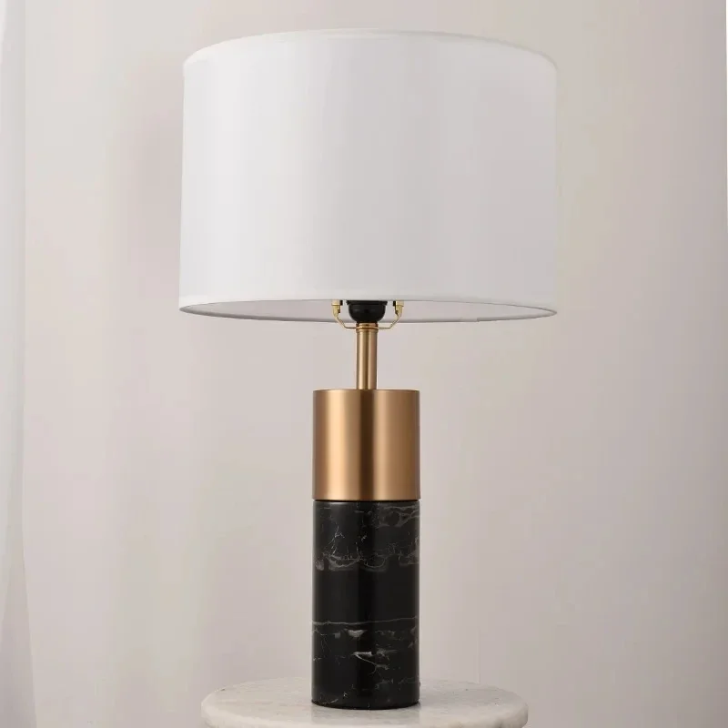 Nordic Luxury Marble Desk Lamp Creative Retro Hotel Villa Living Room Lighting Postmodern Bedroom Decorative bedside lamps