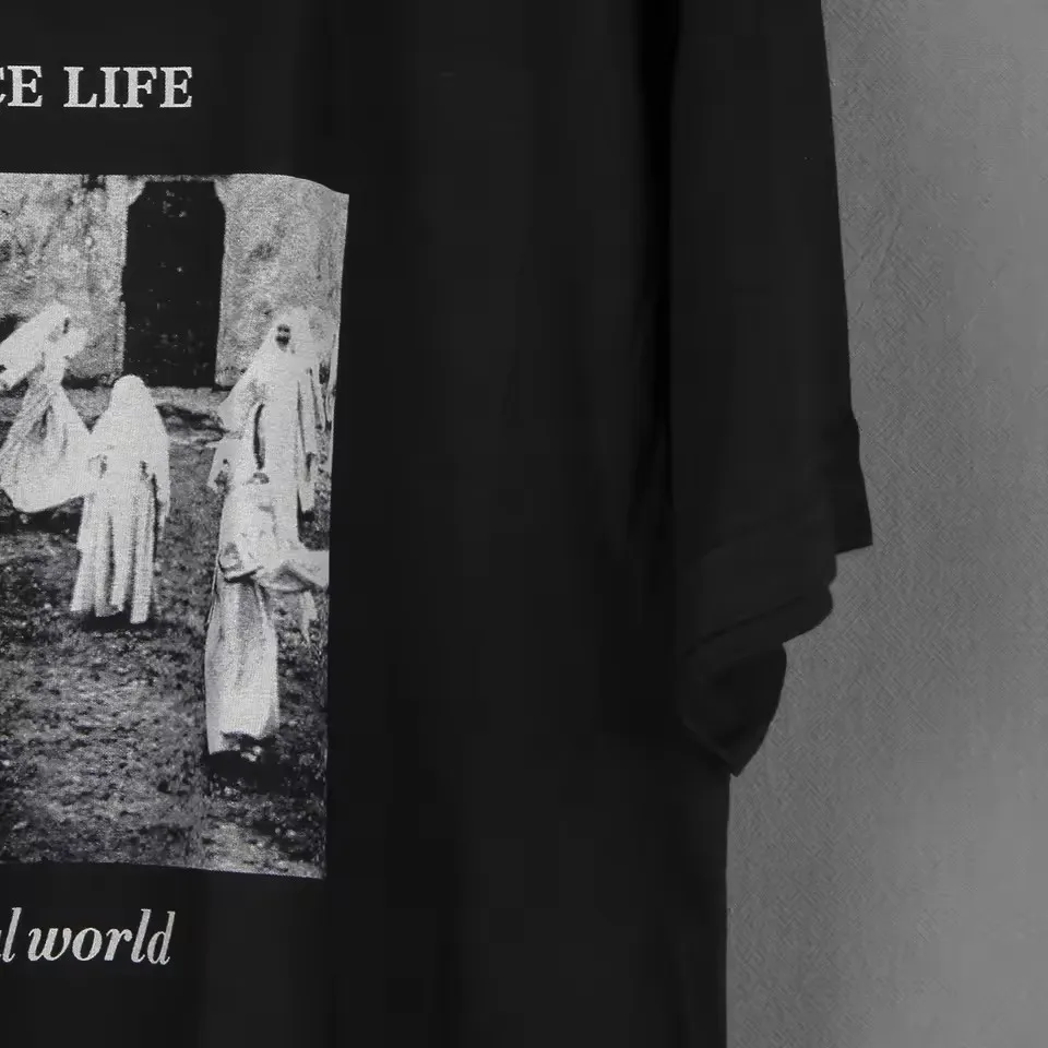 Hab ein schönes Leben ‎ T-Shirt The Unnatural World Shoegaze Goth Rock Band Black Emperor Baumwolle Kurzarm Y2k Herrenmode Shirts – Detail 10