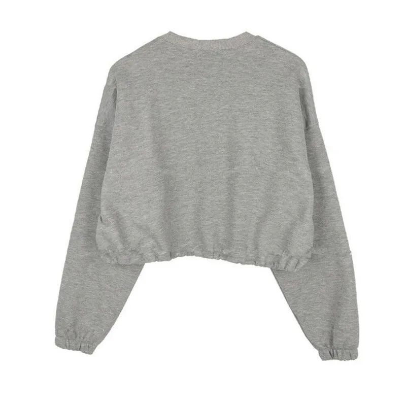 تيري البلوز لا قبعة المرأة الجديدة في مطابقة مجموعات ربيع الخريف تنفس مقنعين الأساسية المتسكعون بسيط جميل س الرقبة Ins #6