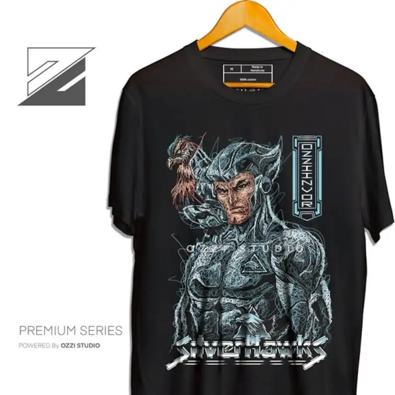 Silver Hawks Japanese Anime Men's Short Sleeve Tshirt Graphic Tees