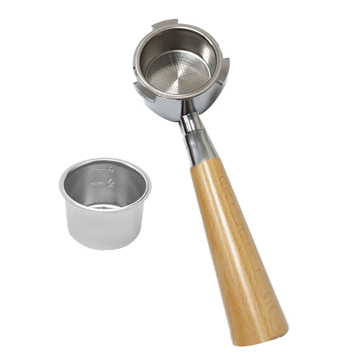 

Портафильтр A71P, 51 мм, 3 ушка для кофемашины Dedica EC680/685, в комплект входит чаша для порошка 51 мм для четырех человек B