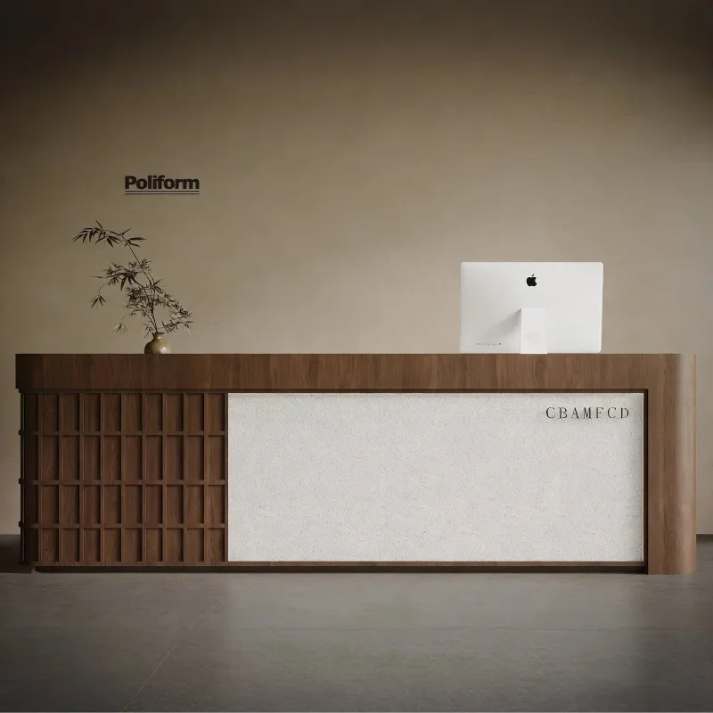 Custom Aesthetic Reception Desks Modern Boutique Restaurant Luxury Reception Desk Front Events Rezeption Theke Furniture
