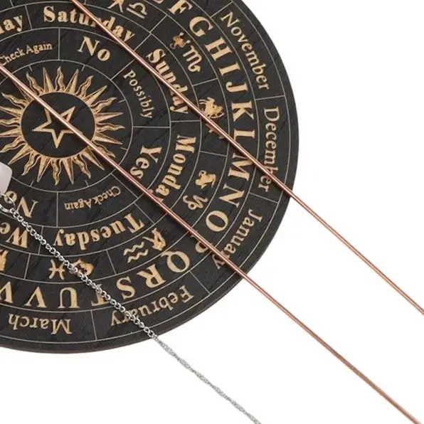 99.9% Copper Telescopic Dowsing Rods Set With Pendulum And Scrying Mat For Water Finding Treasure Hunting Divination Tool