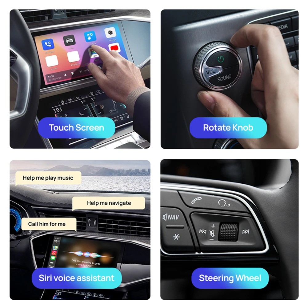 محول CarlinKit لاسلكي للسيارة ، صندوق Carplay AI ، 2 ، 32 جم ، مشغل سيارة سلكي ، أندرويد 11 ، سيارة أوتوماتيكية