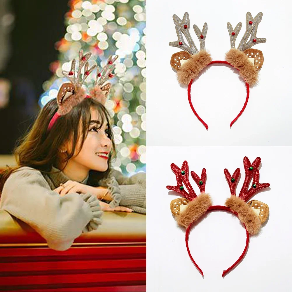 

Christmas Headbands Gift Xmas Hair Accessories Headband Fancy Reindeer Antlers Hairband Merry Christmas Decorations For New Year