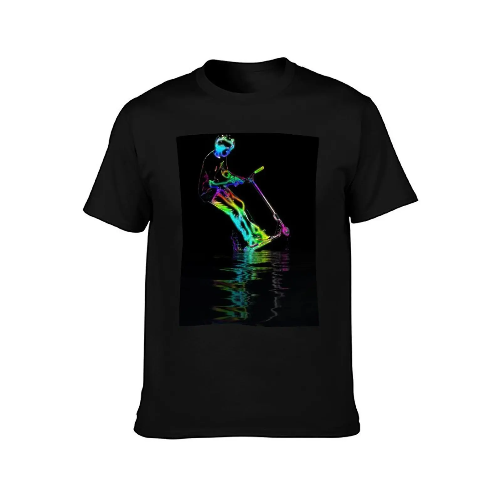 Puddle Jumping - Scooter Boy T-Shirt, Summer Casual Cotton Tee, Oversized Streetwear Tops, Vintage Graphic Print, 100% Cotton