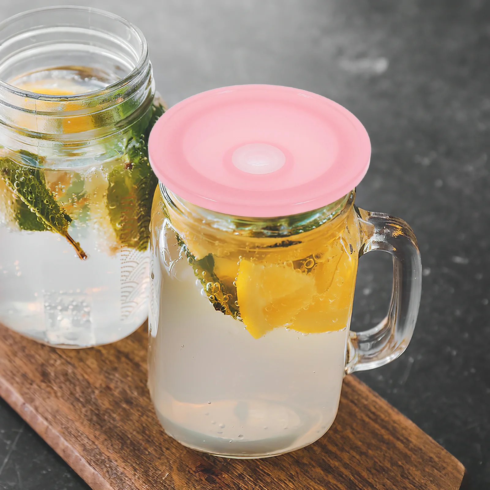 

4pcs Glass Cup Mason Jar Straw Wide Mouth For 16Oz 20Oz Jars Leakproof Dishwasher Safe Canning Lid Mason Jar Lid With Straw Hole