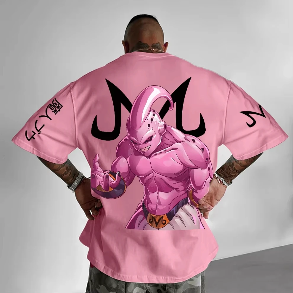 Dragon Ball Anime Co Branded bedrucktes T-Shirt für Herren, 2025, Herbst/Winter, neues japanisches Harajuku, lockeres Eltern-Kind-Kurzarm-Top