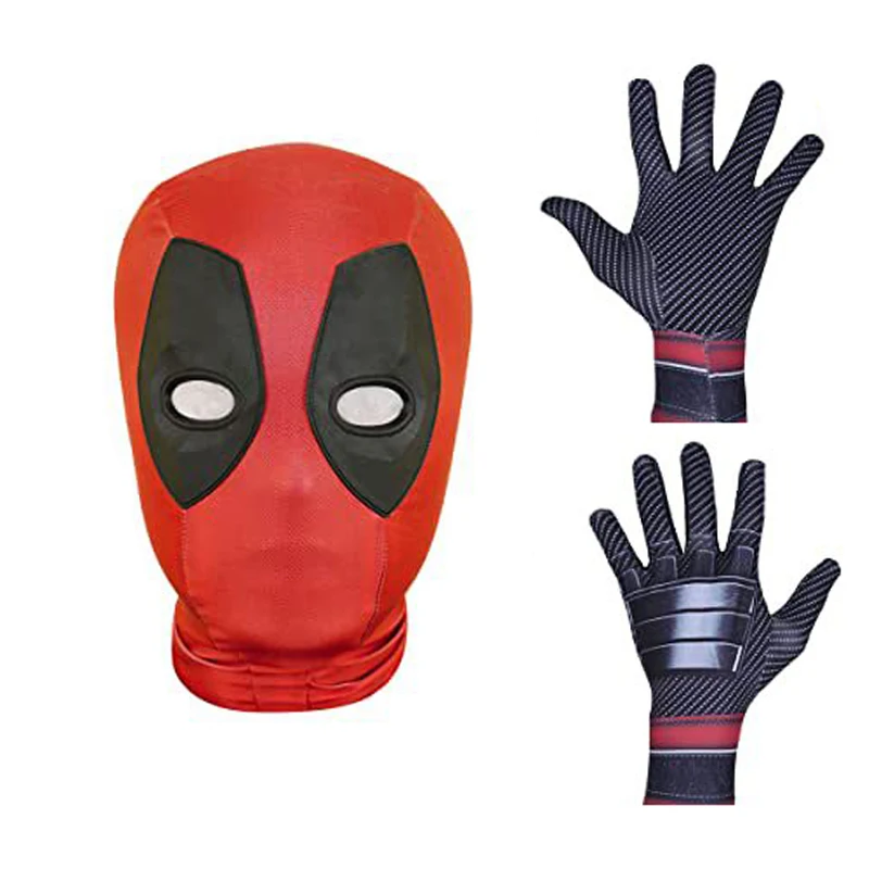 Volwassenen Mannen Superheld Deadpool Cosplay Masker En Handhandschoenen Kostuum Halloween Xmas Party Rolleplay Accessoires