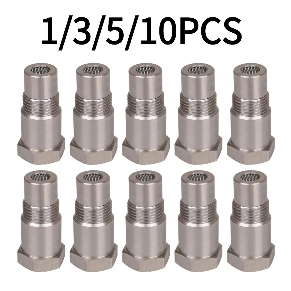Espaciador de Sensor de Oxígeno O2 de Acero Inoxidable M18X1.5 para Modificación de Rendimiento, Catalizador, 1/3/5/10 Piezas, Mini Adaptador de Filtro, Accesorio