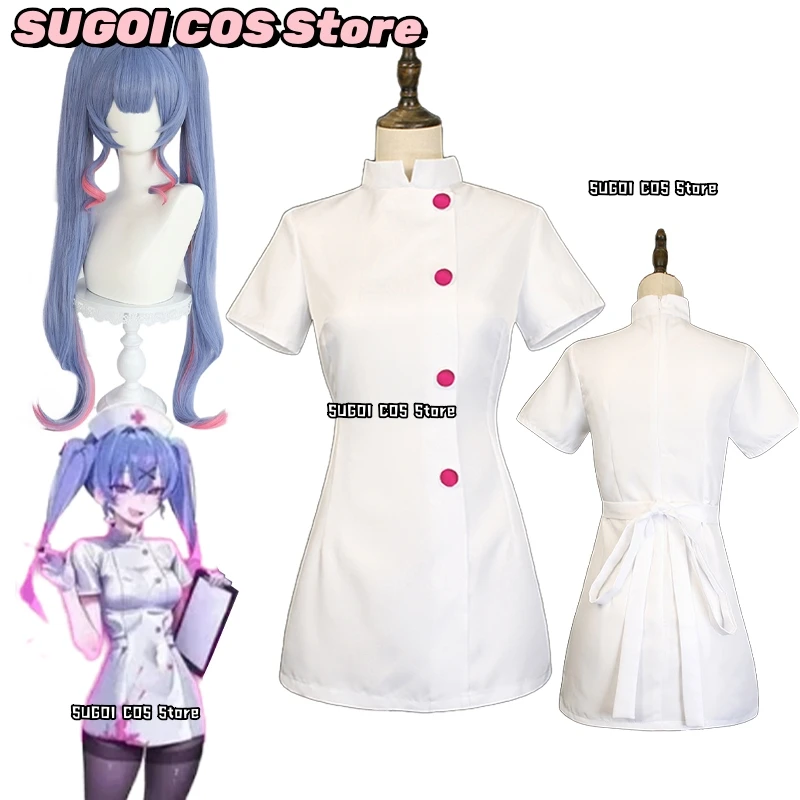 Mikkuu Rabbit Hole Cosplay Costume Nurse Uniform Sexy Suit 2025Halloween Woman Girls Costumes Cos Wigs Roleplay Lolita