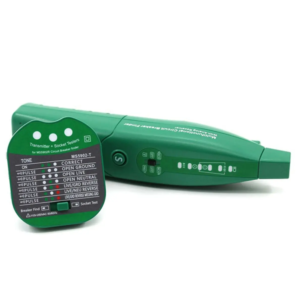 Promotional-MS5902 Automatic Multifunctional Circuit Breaker Finder Fuse Socket Tester with Analogue Receiver and Flashlight UK