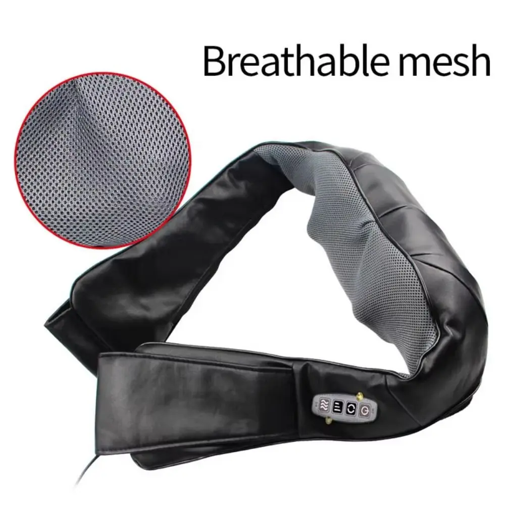 High Quality PU Leather Electrical Massager Multifunctional Infrared Massage Shawl U Shape Heated Kneading Massager Neck