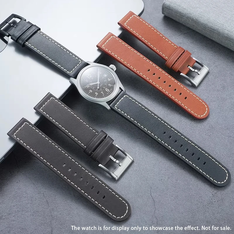 

For Hamilton khaki field Little Red Riding Hood H70555533 H70455733 Genuine leather Strap Sports Watch Strap 20/22mm Men's Table