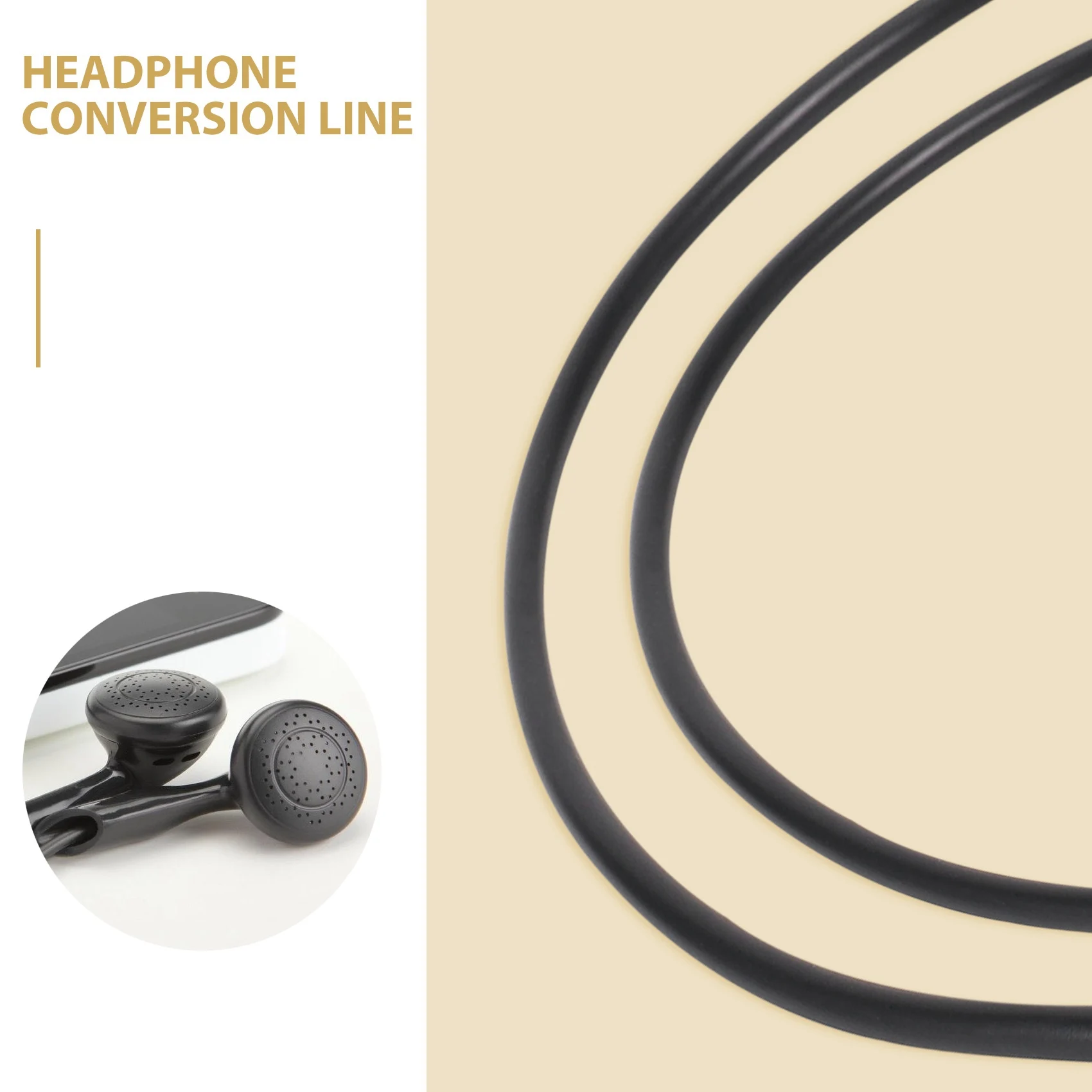 ABBG-2Pc 3.5Mm Stereo Audio Headset To Jack Female To Male RJ9 Plug Adapter Converter Cable Cord