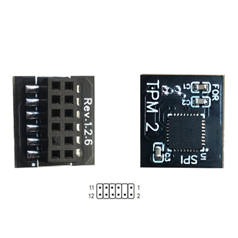 20CB TPM 2.0 Encryption Security Module Remote Card 12 Pin SPI TPM2.0 Security Module