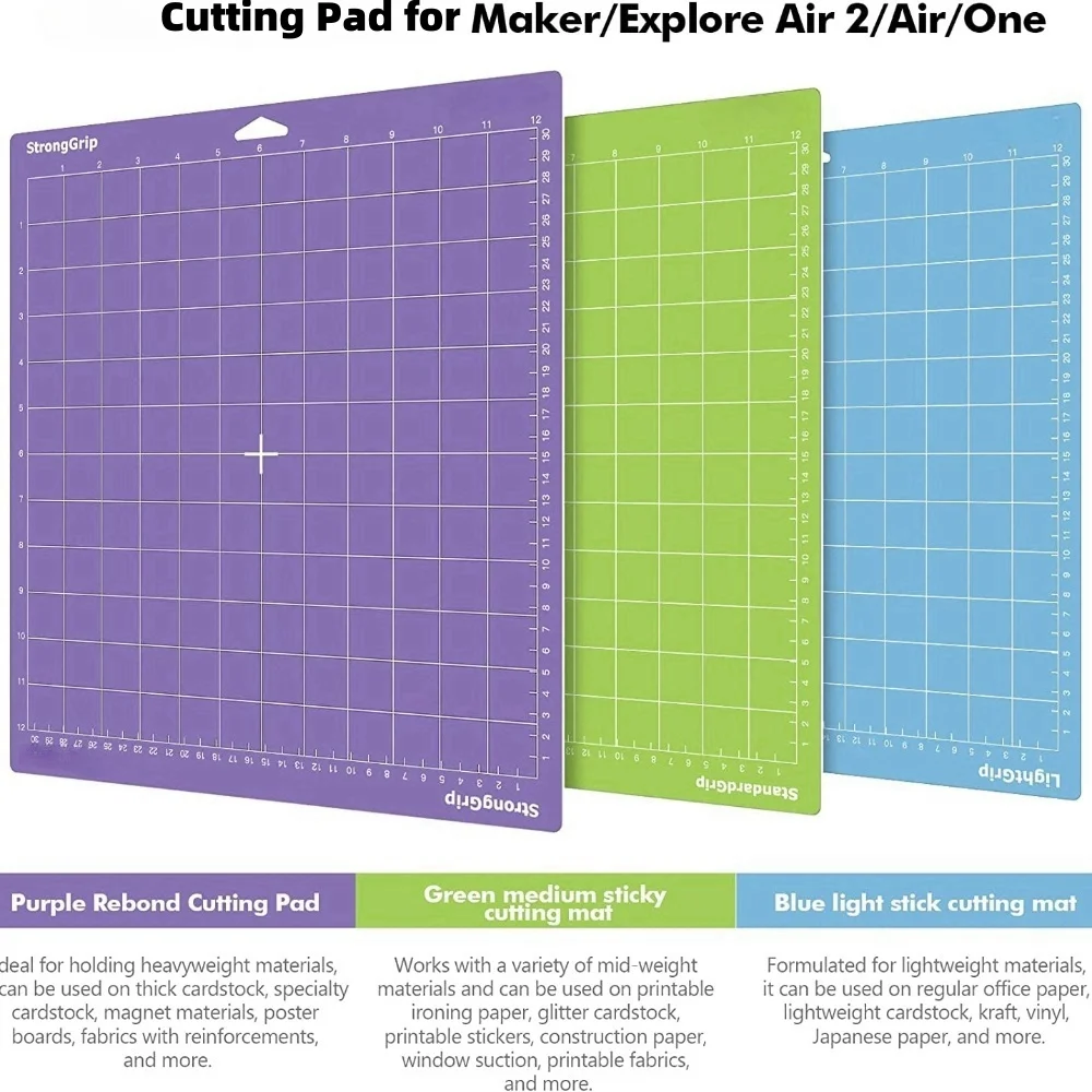 12" X12" PVC Cutting Pad for Cricut Maker Explorer DIY Paper Multifunctional Durable Arts and Crafts Art Engraving Board Sewing