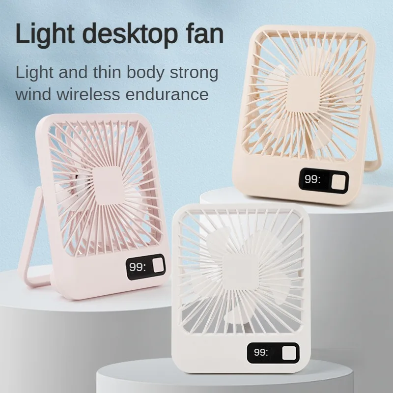 New Portable Desk Handheld Fan Air Cooler Electric Hang Ceiling Rechargeable Tower Table Fan 2000mah High Endurance for Home