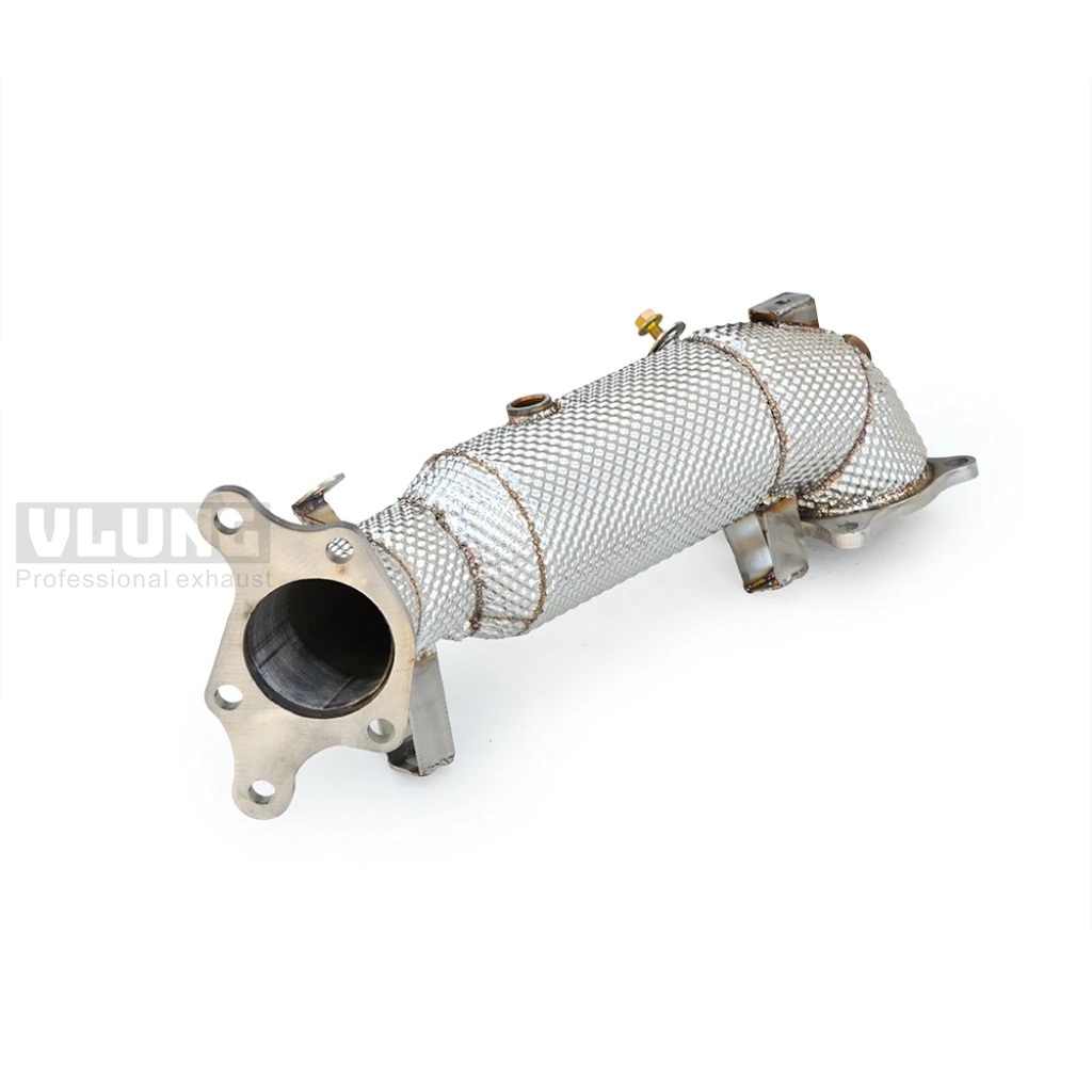 Turbine Straight Pipe Exhaust Downpipe for Honda Civic Type R FK8 FL5 2.0T 15-23 Customized Stainless Steel Performance Exhaust