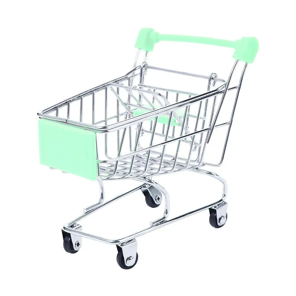 Winkelwagen Meubelaccessoires Supermarkt Winkelmandje Poppenhuisaccessoires Poppenhuismeubilair Supermarkt Handkar Trolley