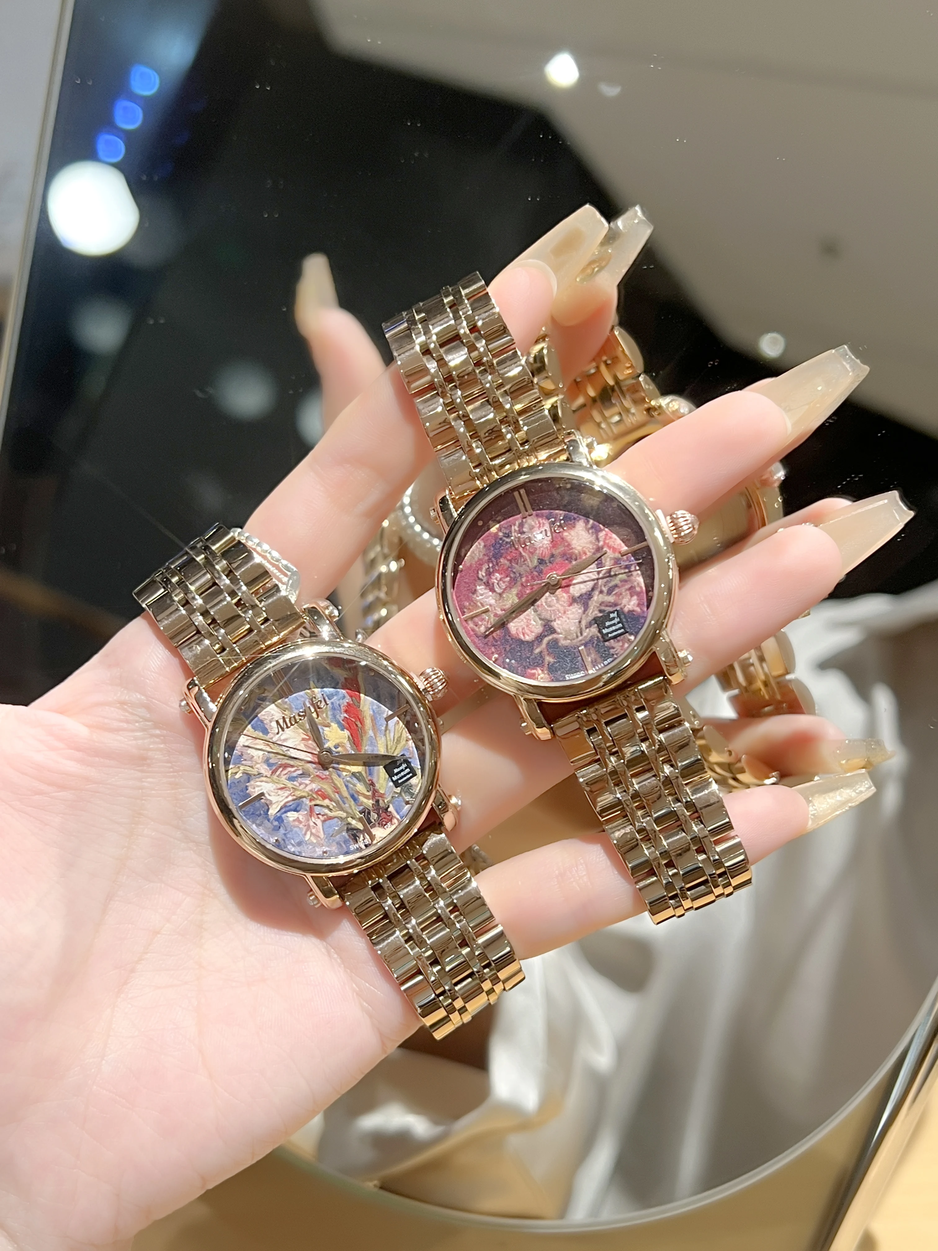 

Красочная тарелка для рисования для девочек, кварцевые часы — модный и стильный аксессуар для детей