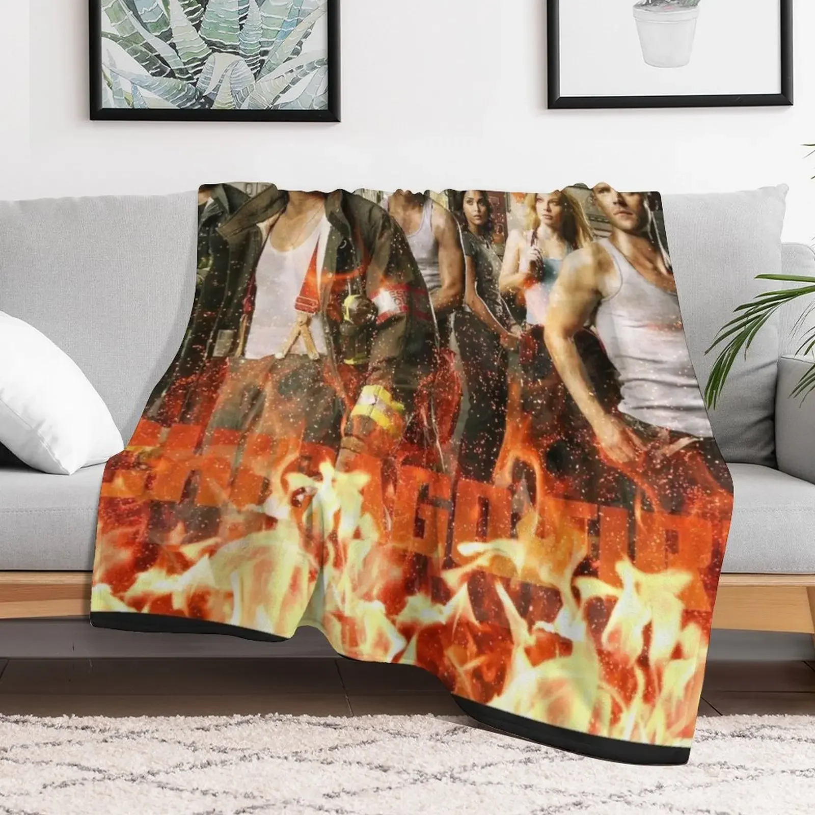 Chicago Fire Throw Blanket All Season Soft Lightweight Blanket for Home