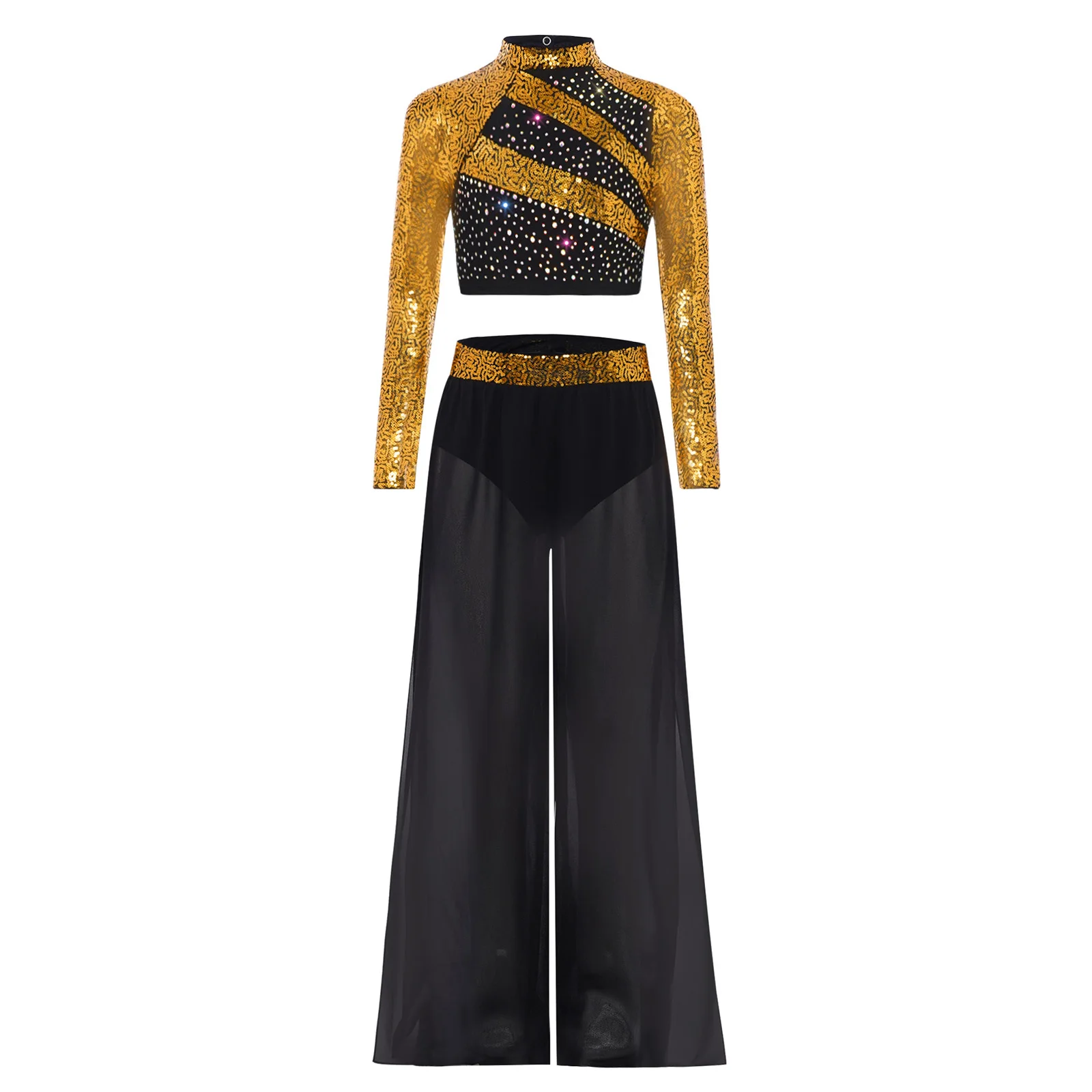 Girls' Lyrical Dance Costume Set - close-up view