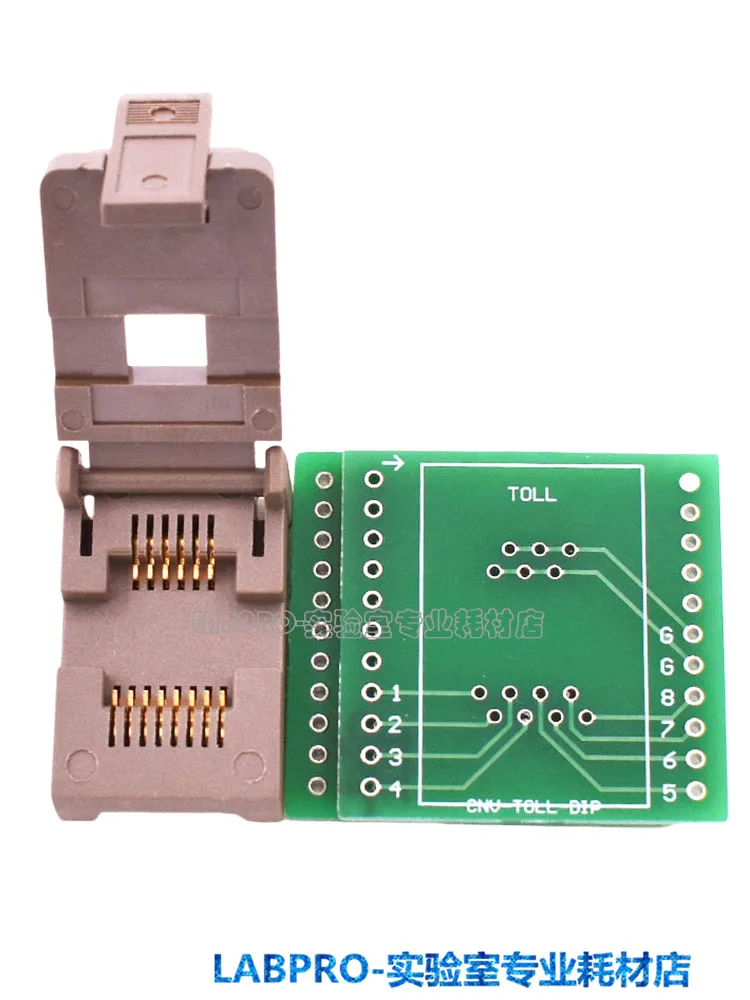 TOLL/TO263-8L Aging Test Sockets Chip Burn-in Sockets Pitch 1.2MM Programming Adapter Gold-plated