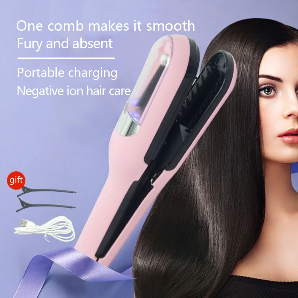 1pc Portable mini straightener, evenly distributed heat, hair styling tool, lightweight travel friendly design