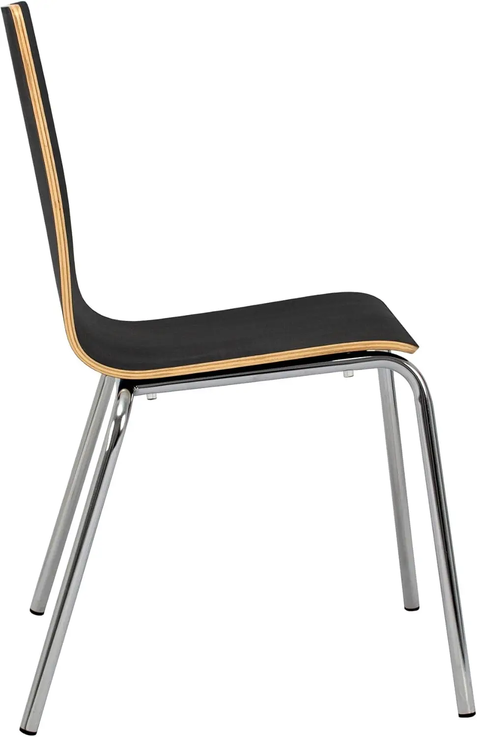 (4 Pak Kursi Makan & Café Stack Modern, standar, Espresso