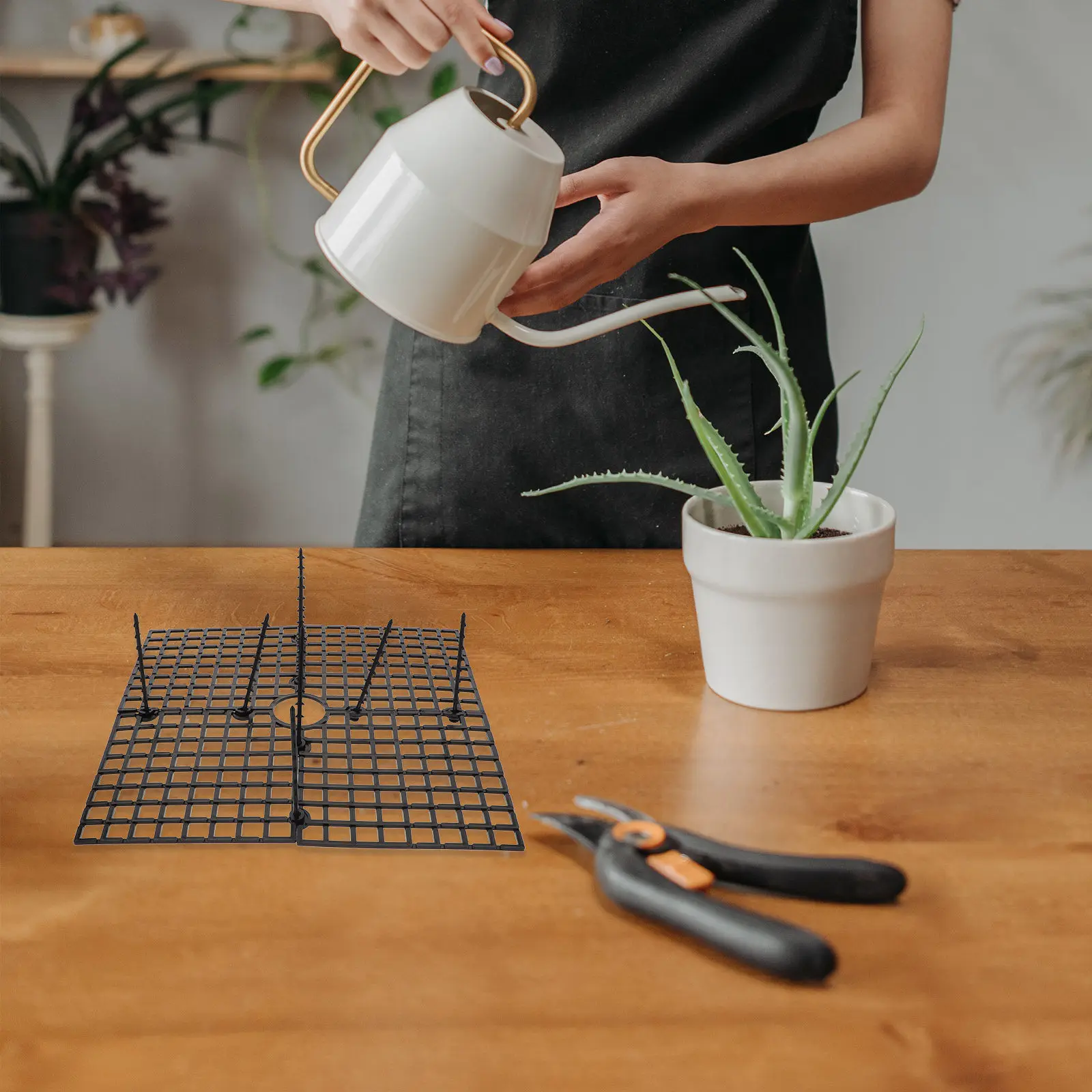 3pcs Cuttable Plant Pot Grid Cover – Soil Protector to Prevent Cat Digging & Animal Damage for Garden Plants