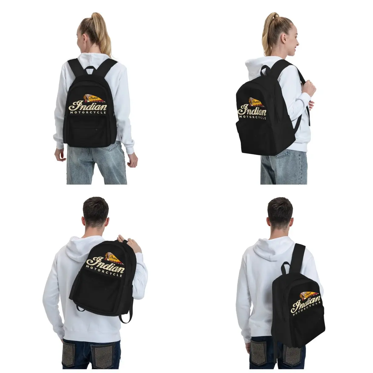 Indian Motorcycles Logo Rucksäcke Jungen Mädchen Büchertasche Kinder Schultaschen Cartoon Reiserucksack Umhängetasche Große Kapazität