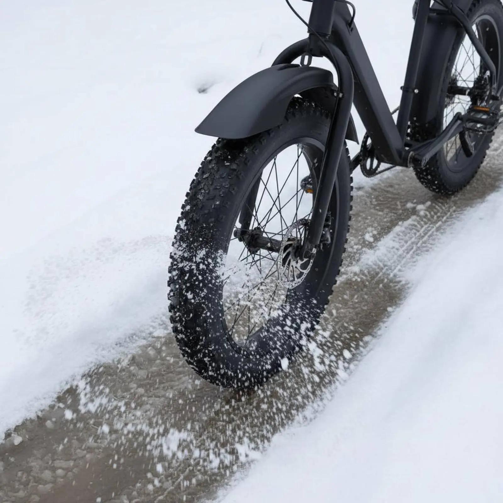 Winter Bike Guard Long-Lasting Wide Tire Guard Set Mud Guard Shock Resistant - view 5