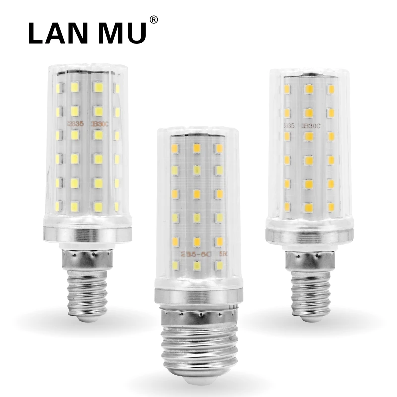 الطاقة الحقيقية E27 E14 LED الذرة لمبة 5 واط 7 واط ضوء لمبة 60/80 المصابيح SMD2835 220 فولت-240 فولت LED مصباح ديكور المنزل الثريا شمعة ضوء