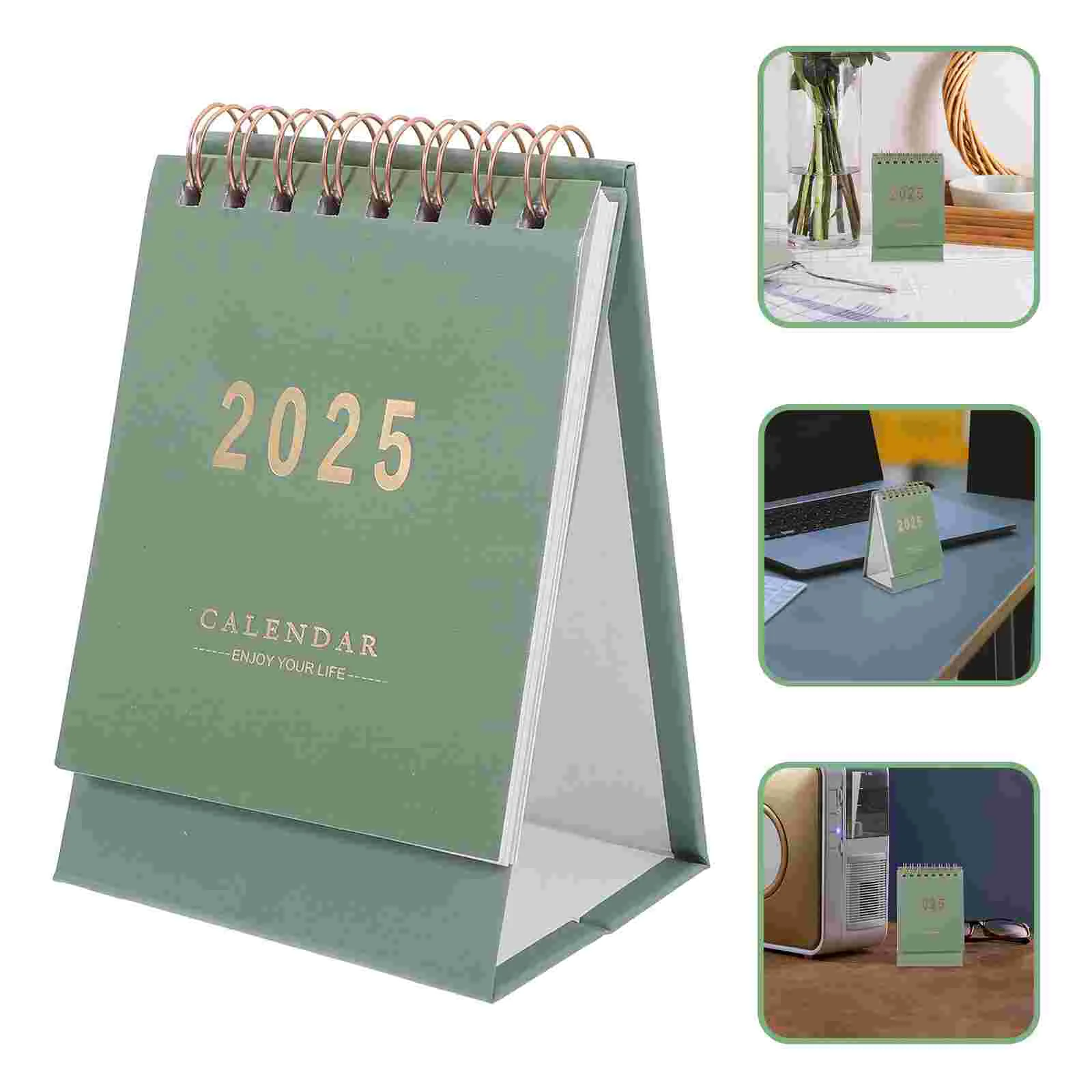 

2025 Desk Calendar Mini Desktop Office Supplies Standing Flip for Decorative Monthly Memo Calendars Advent