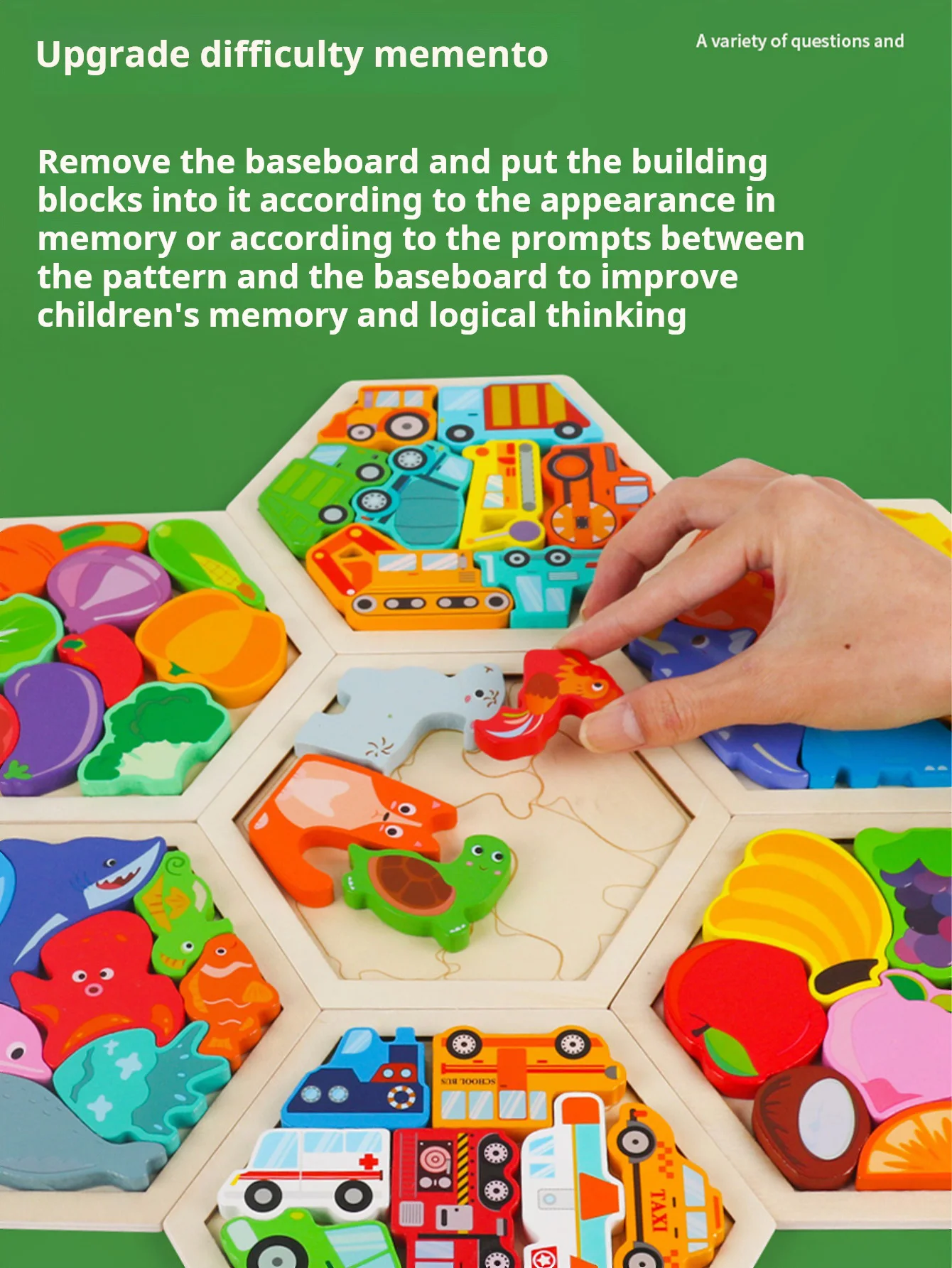 خشبية الإبداعية ثلاثية الأبعاد لوحة الكرتون لغز مكدسة اللبنات الطفل التعليم المبكر مسدس لغز لعب هدية عيد ميلاد