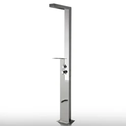 Soporte de suelo de acero inoxidable para ducha de playa y baño, columna de ducha exterior para piscina, Panel de ducha S308