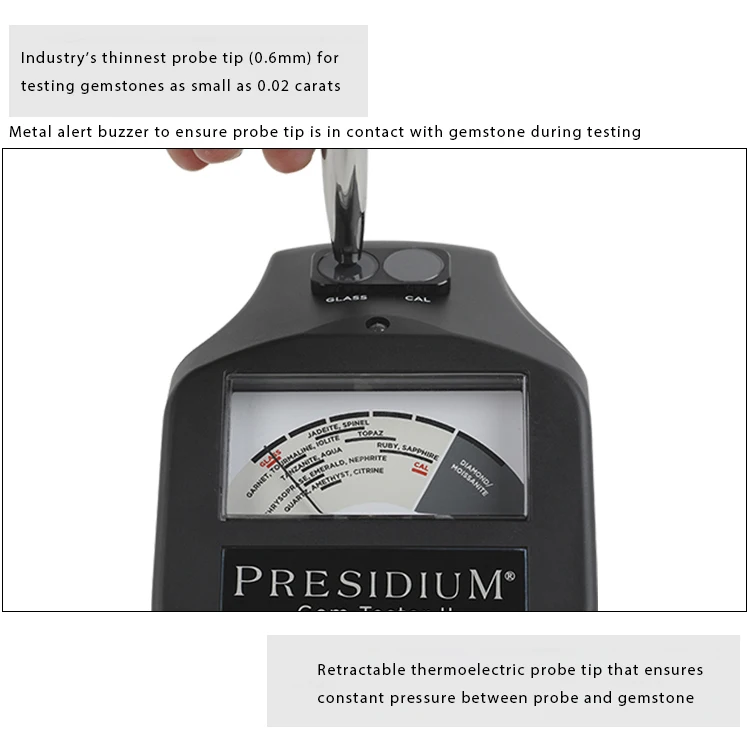 Presidium Gem Tester II Wärmeleitfähigkeit Farbiger Edelsteintester PGT II identifiziert 16 Edelsteintpen und Diamanten – Detail 5
