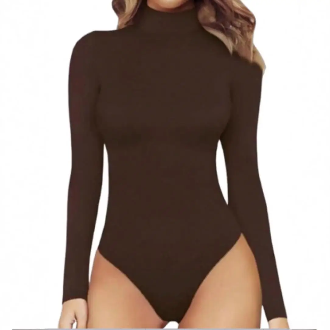 

Women's High Ne Long Sve under irt Seasonal Five-Quarter Pants Low Waist Design Comfortable Stretchy Fabric