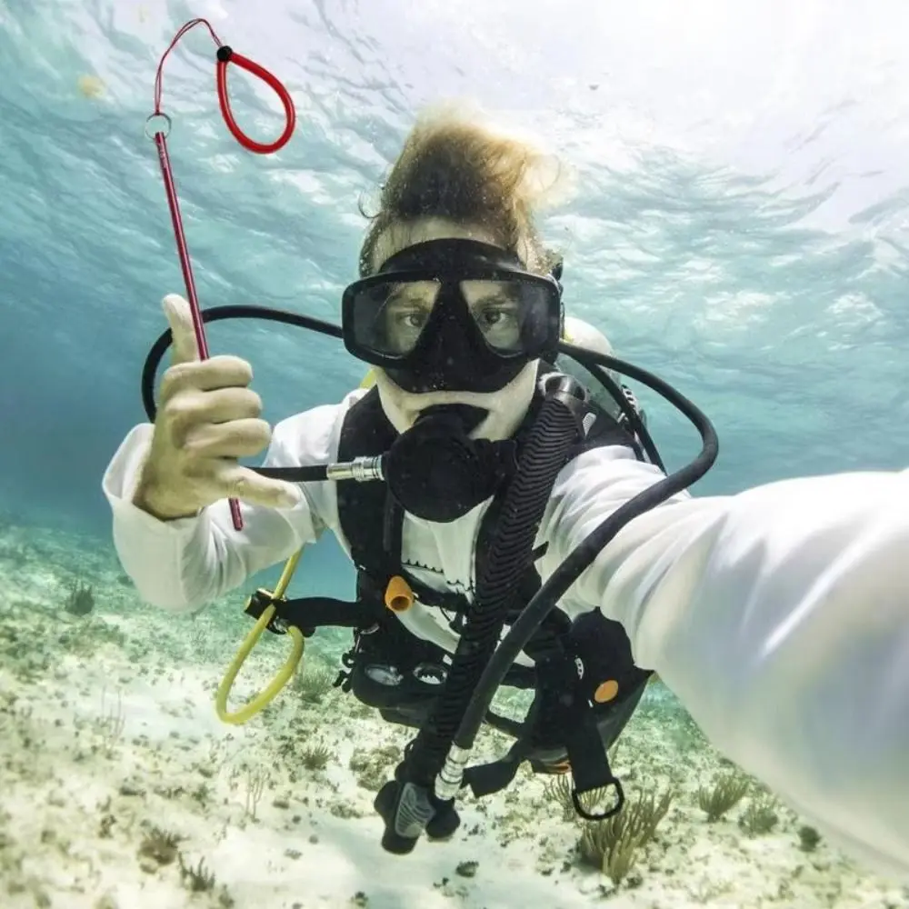 Aluminum Alloy Diving Lobster Stick Underwater Mixer with Measurement Underwater Diving Rod Diving 35cm Diving Pointer Rod