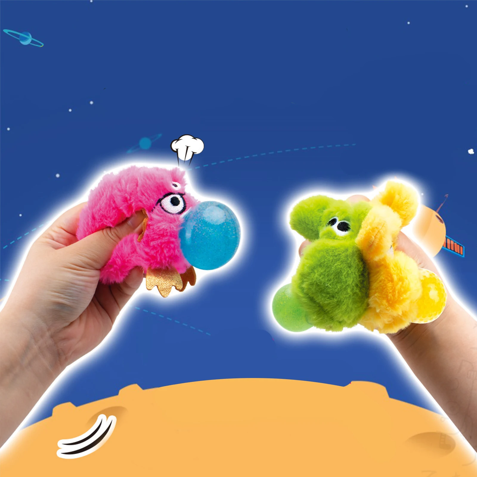 Plush Monster Squeeze Stress Ball Mood Relaxing Children Relief Toy Creative Pinch Relief Creative Gift Boys Girls Adults